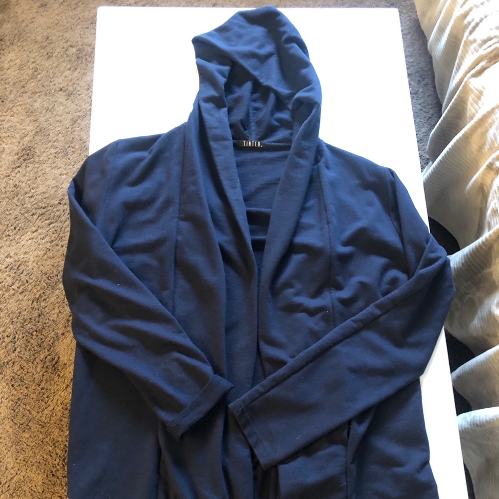 Cardigan style hoodie